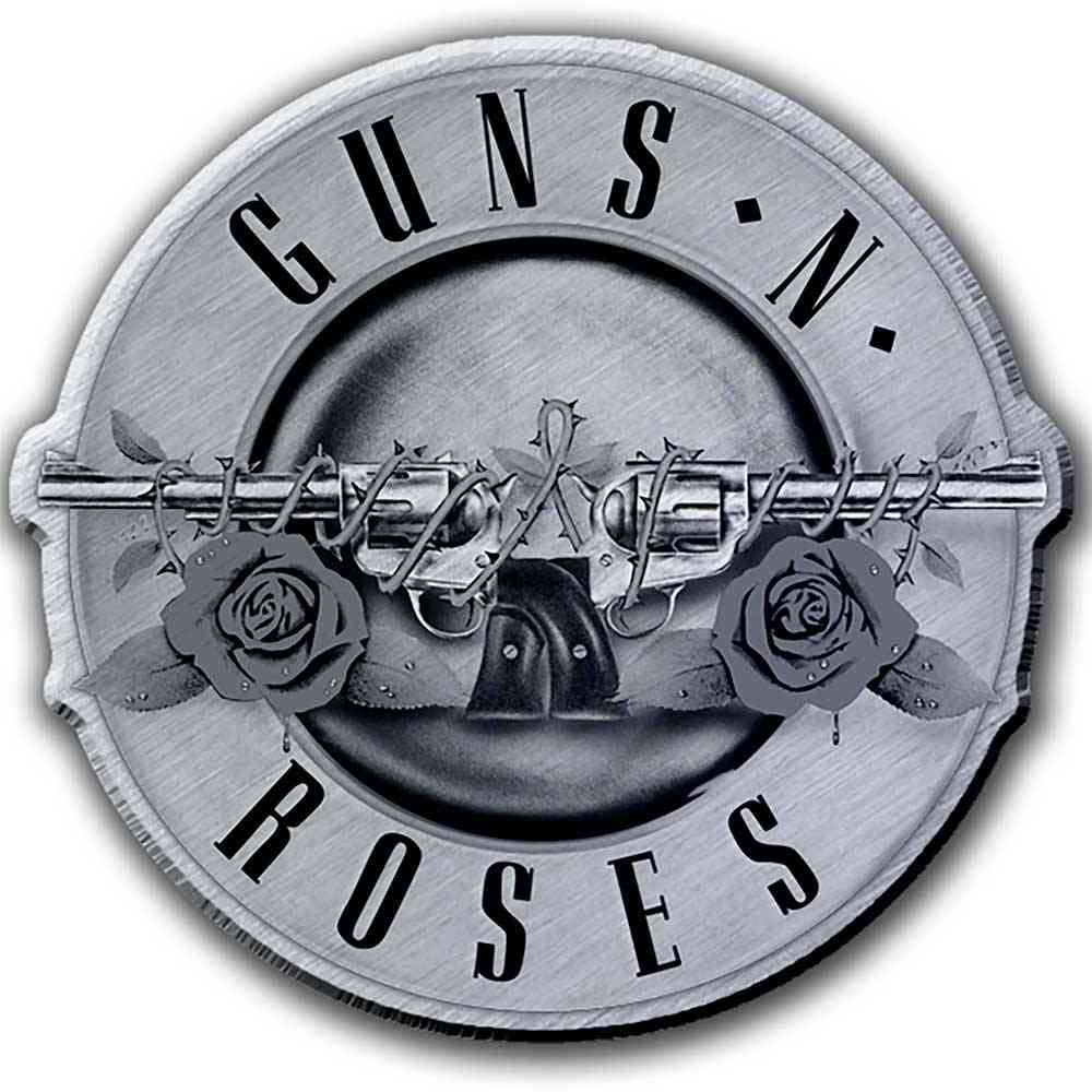Guns N' Roses - Bullet Logo Button pin - Silberfarben